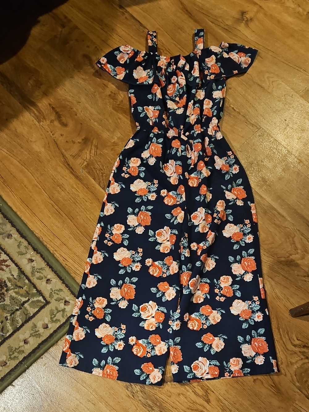Girls Lily Bleu Jumpsuit Floral Size Medium (10)